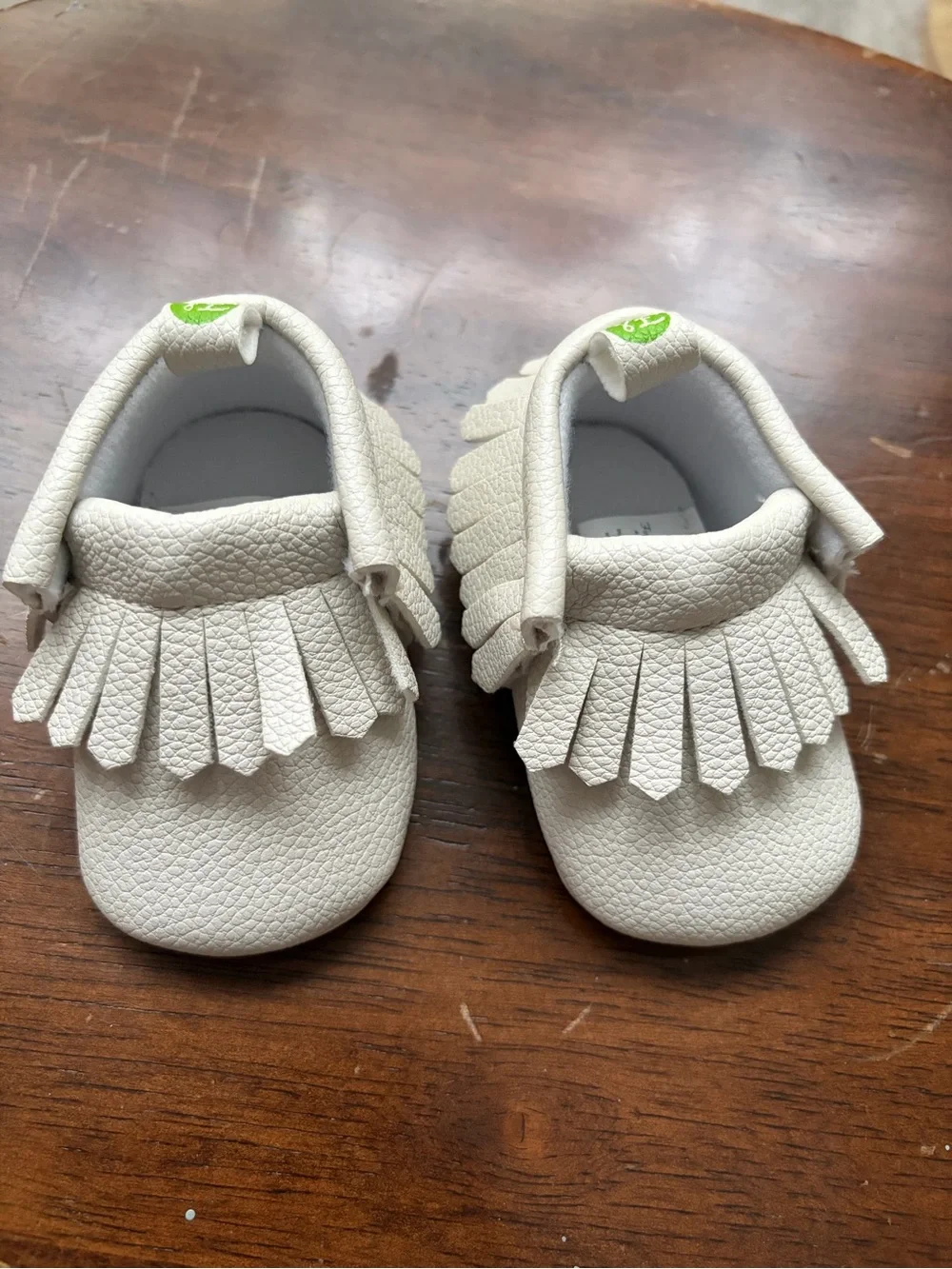 Soft Fringe Moccasins for Kids - Cream